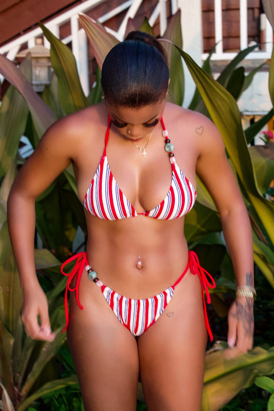 Cherry Stripe Bikini