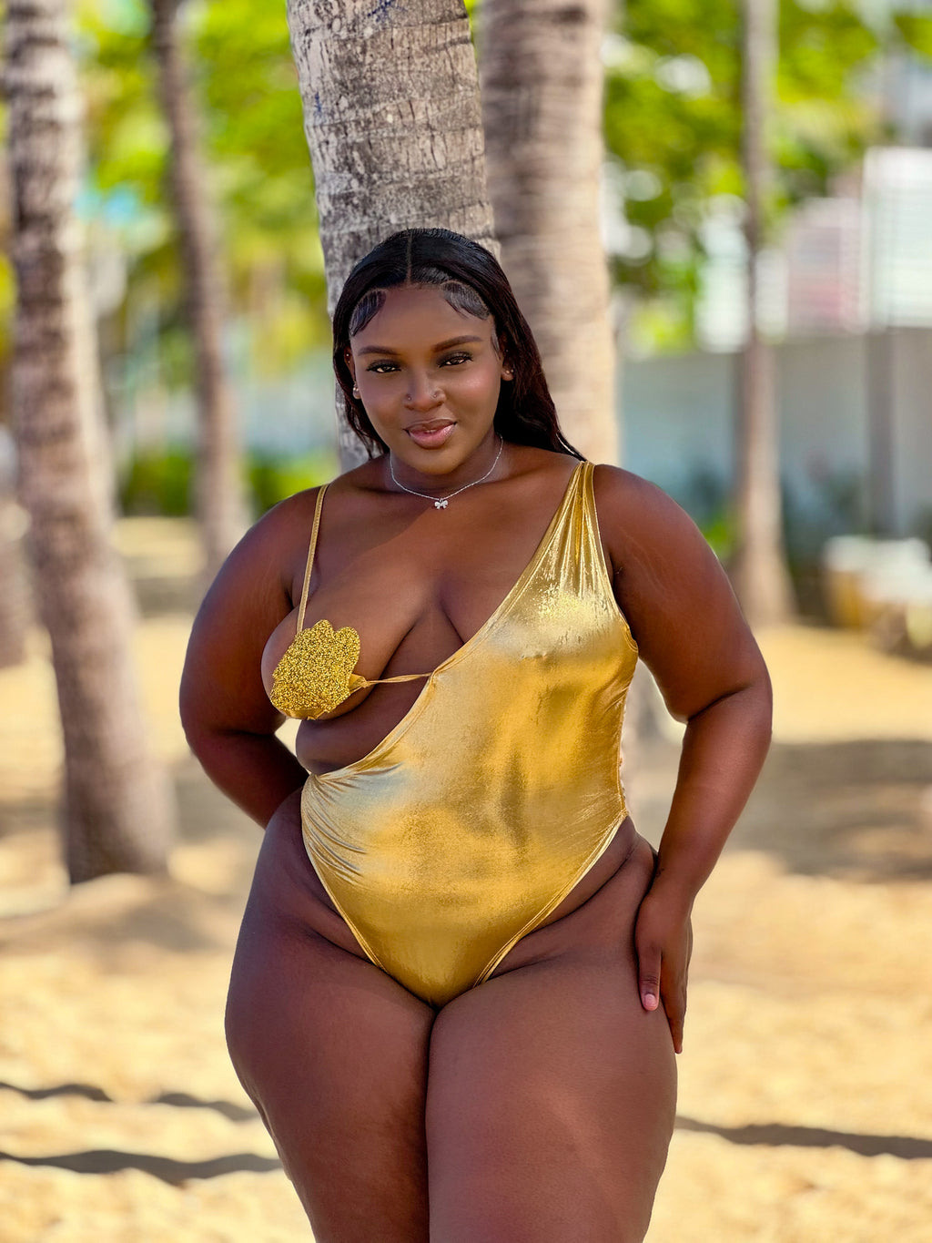 Material Girl Gold Monokini