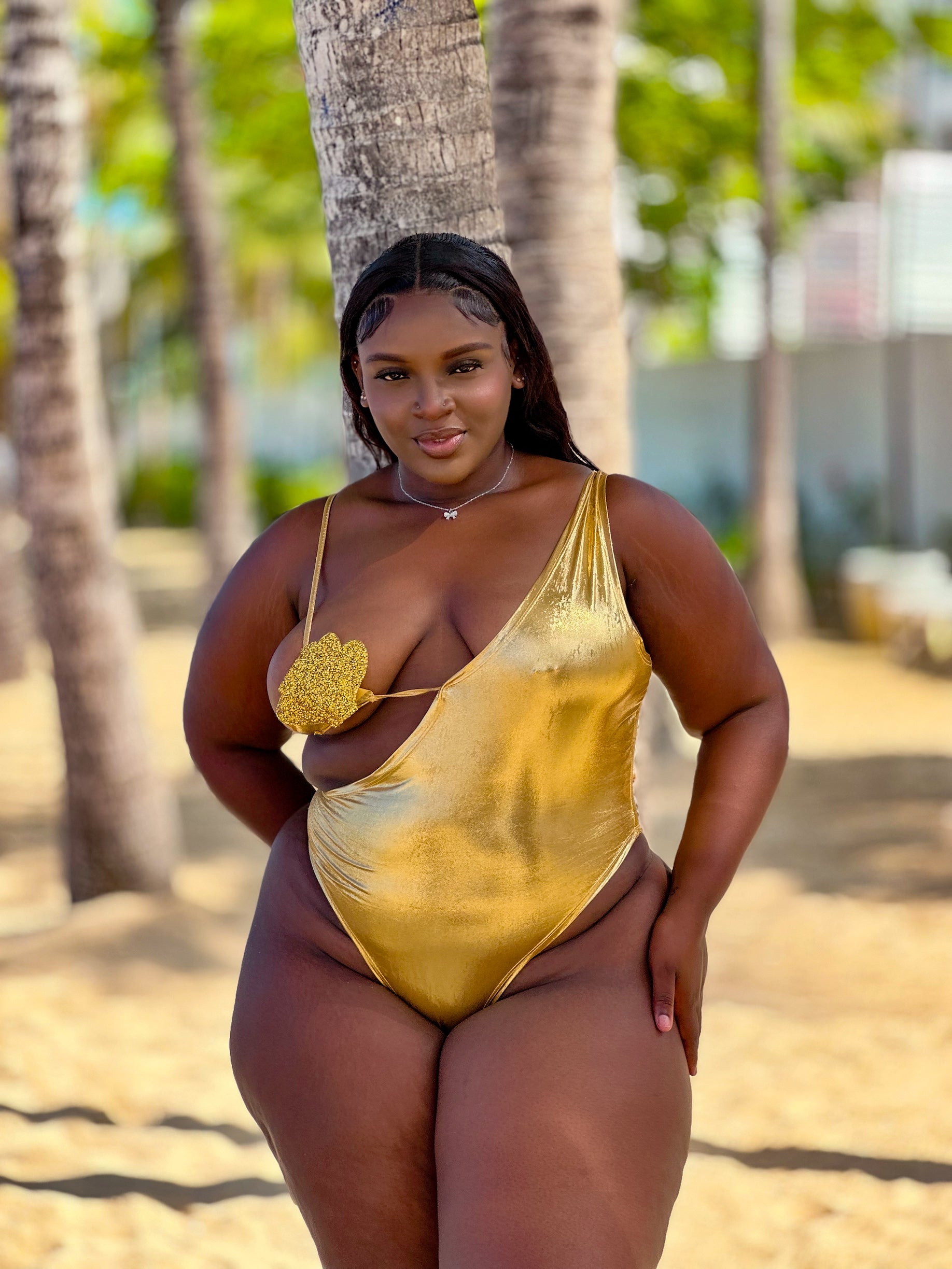 Material Girl Gold Monokini