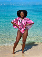 Mallory Monokini With Wrap Pink