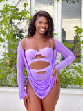 Bougie Beach Three Piece Purple