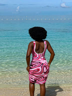 Mallory Monokini With Wrap Pink