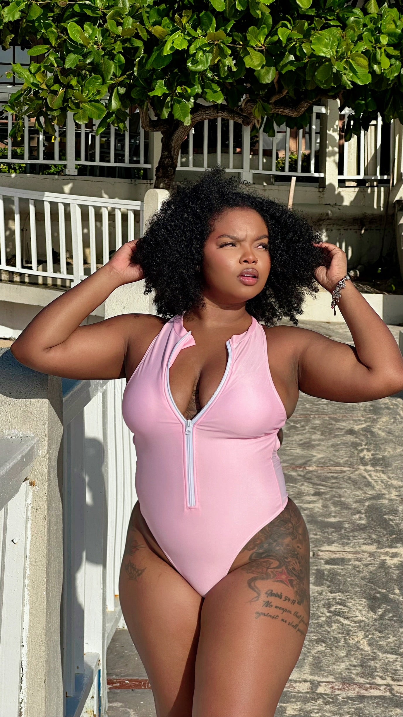 Mission Impossible Monokini Pink