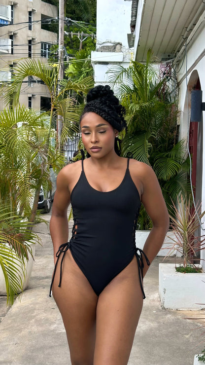 Cut it Out Monokini Black