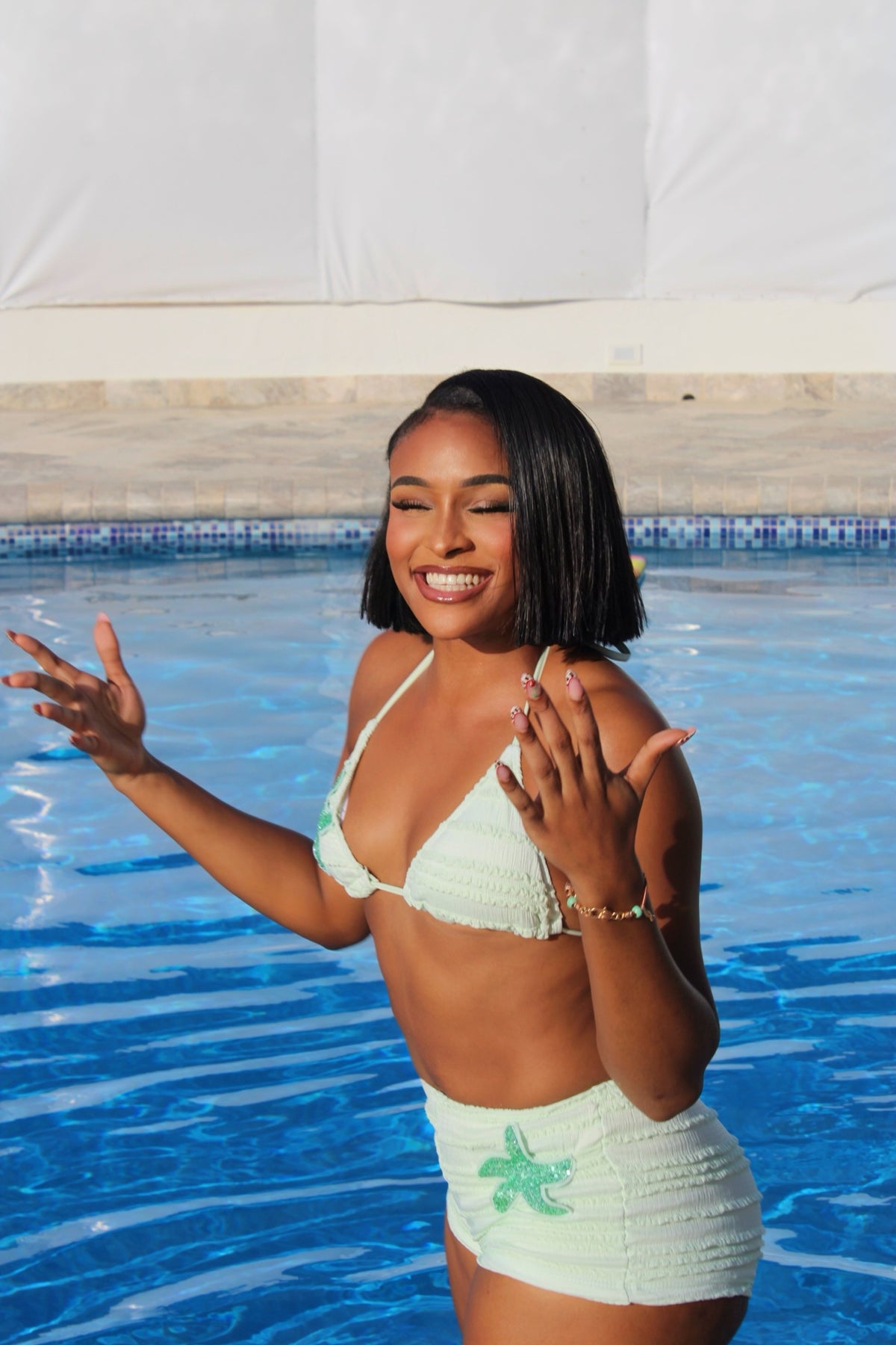 The Halter Shorts Set Bikini Green