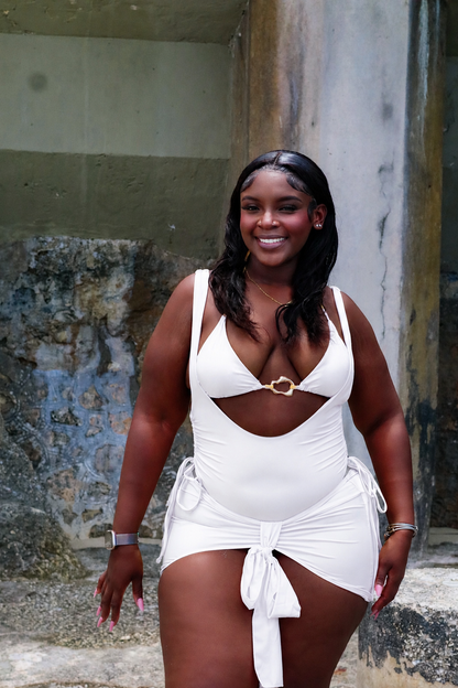 True Believer Monokini Three Piece White