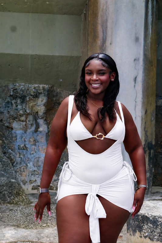 True Believer Monokini Three Piece White