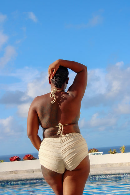 The Halter Shorts Set Bikini Beige