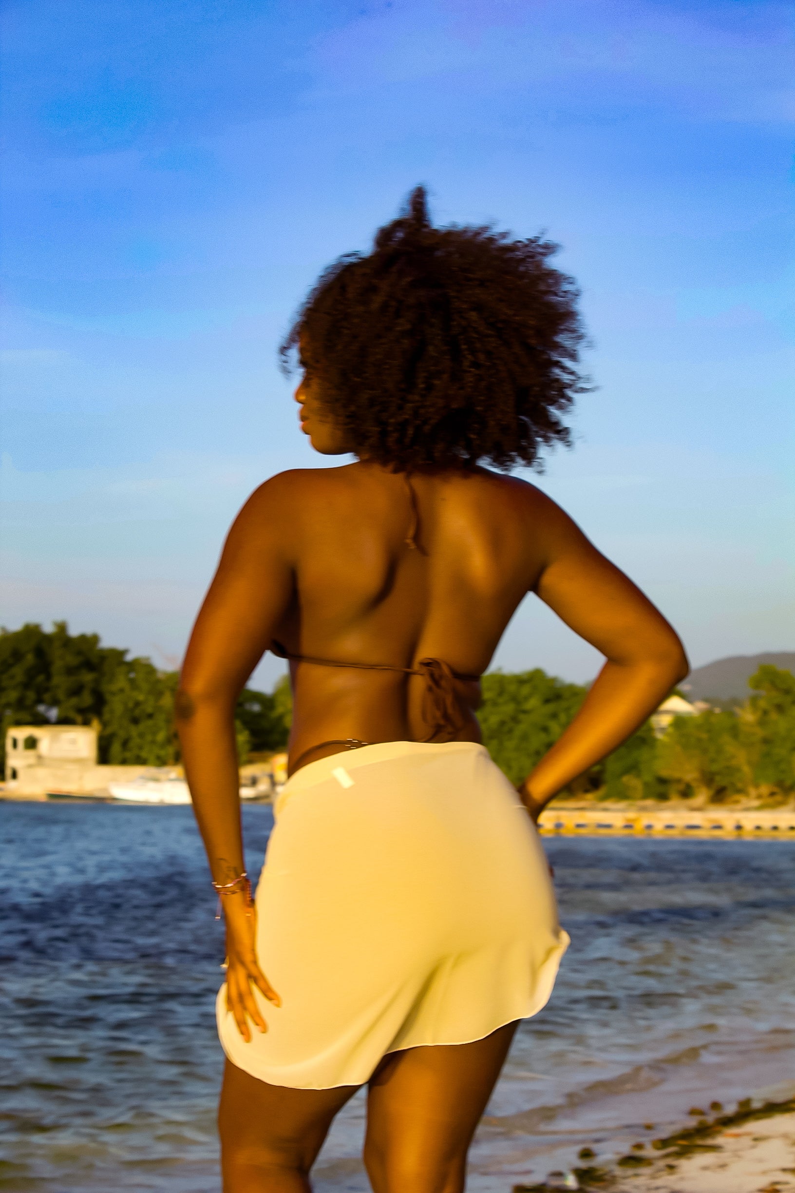 Classic Wrap Skirt Beige