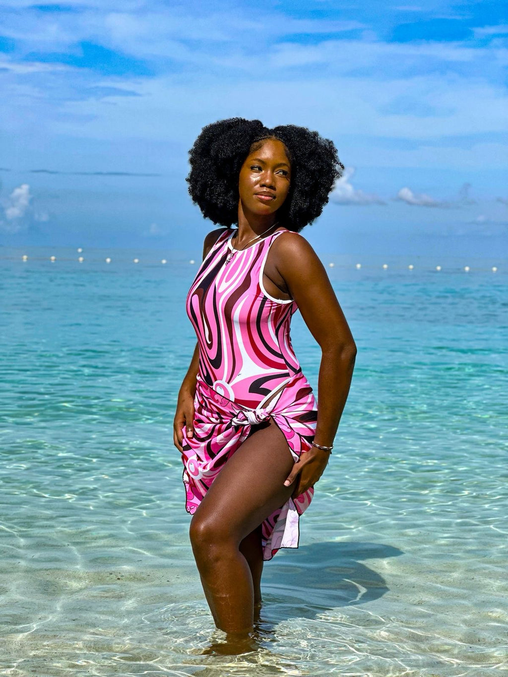 Mallory Monokini With Wrap Pink