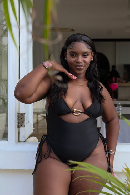 True Believer Monokini Three Piece Black