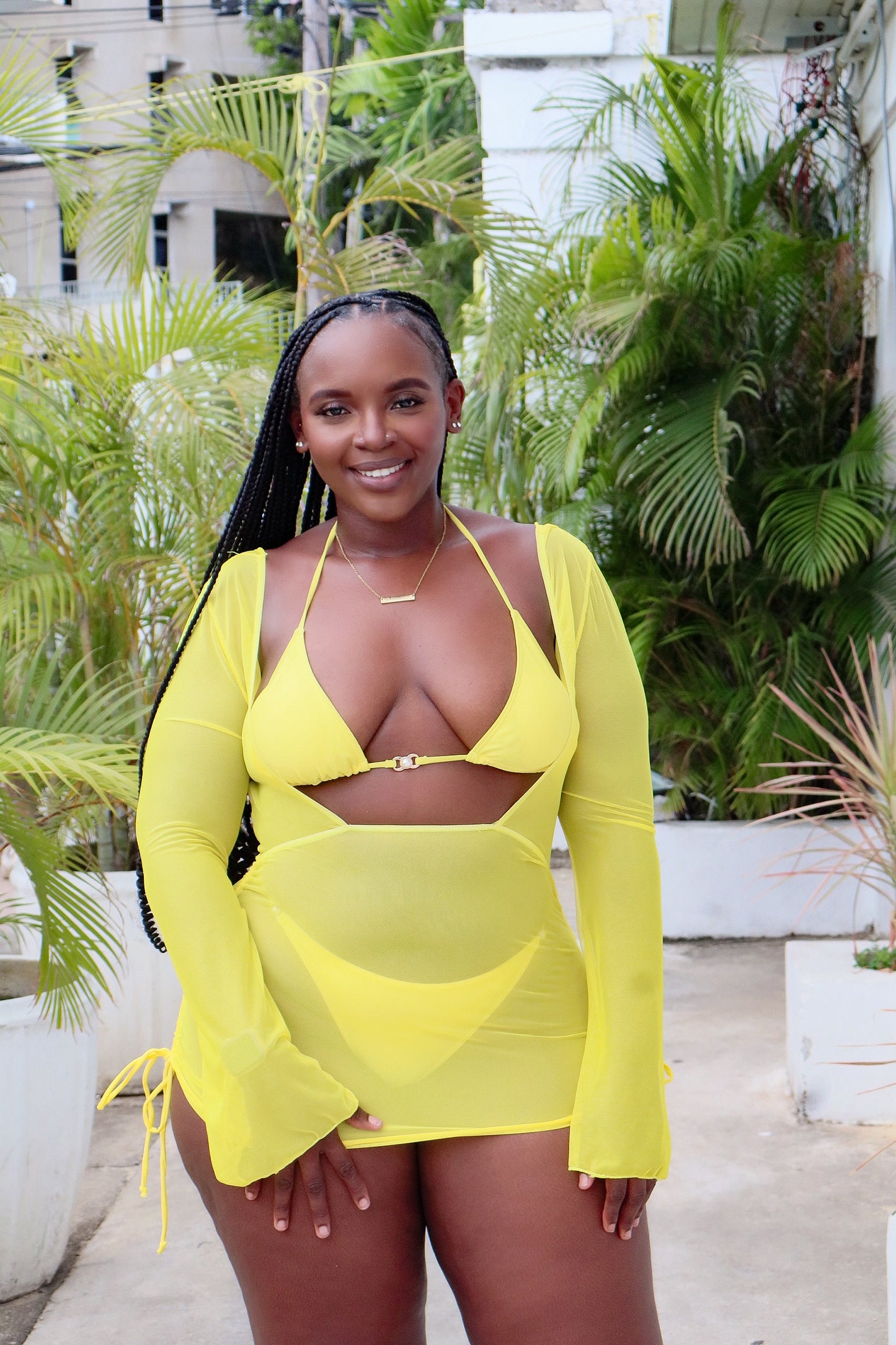 Capri Three Piece Bikini Yellow