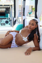 Peek-a-View Coverup Skirt White