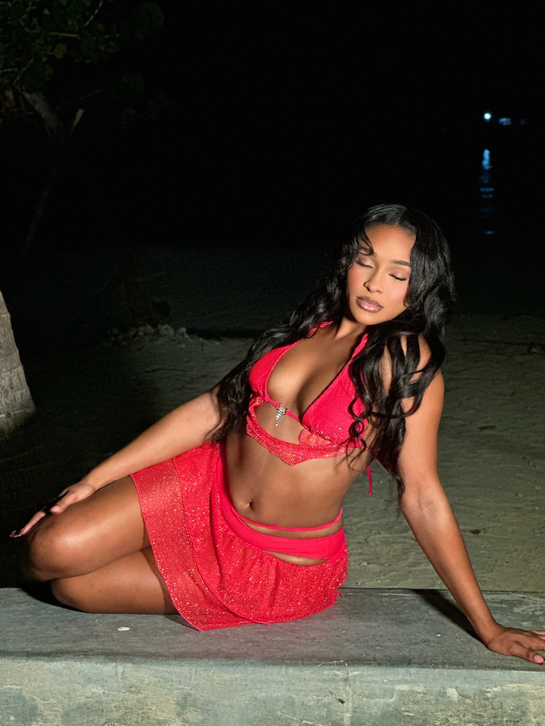 Red Rider Three Piece Bikini