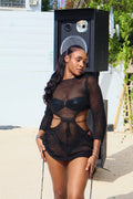 Hourglass knitted Coverup dress Black