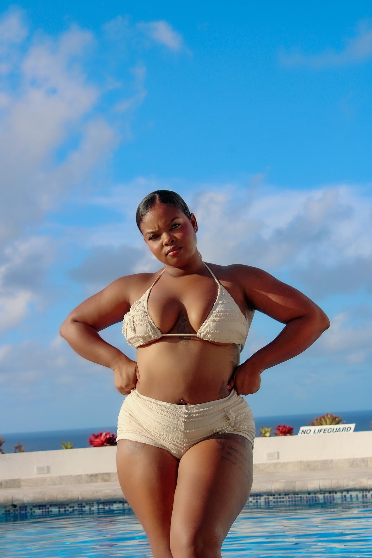 The Halter Shorts Set Bikini Beige