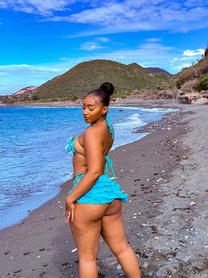 Muse 3D Three Piece Bikini Blue