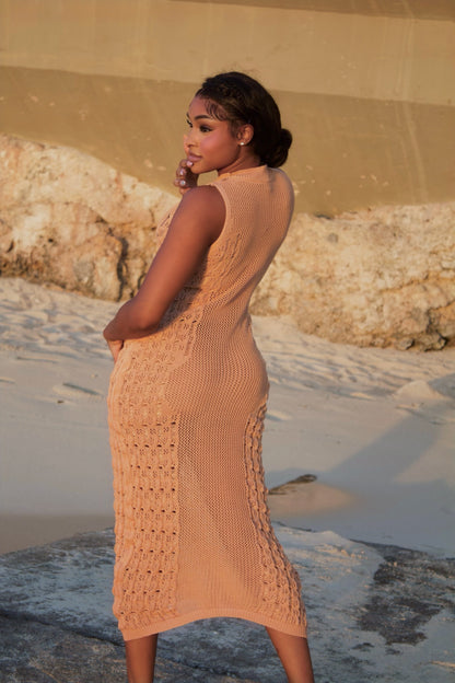 Cassandra Cover Up Dress Brown
