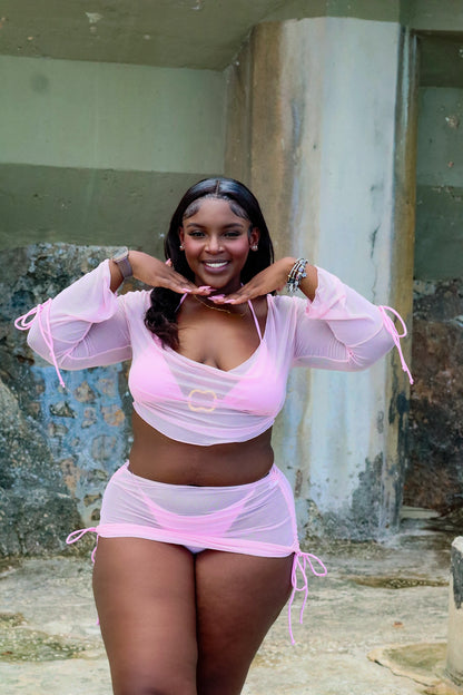Aurora Pink Four piece Bikini