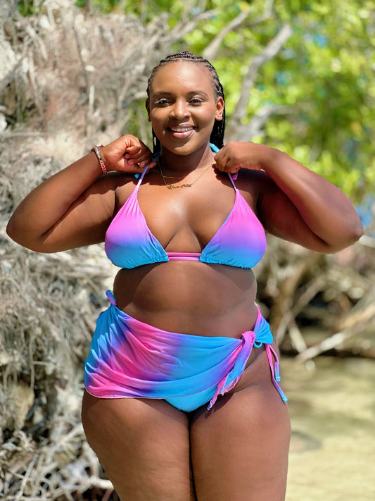 Fiji 3pc Plus Size Bikini Pink