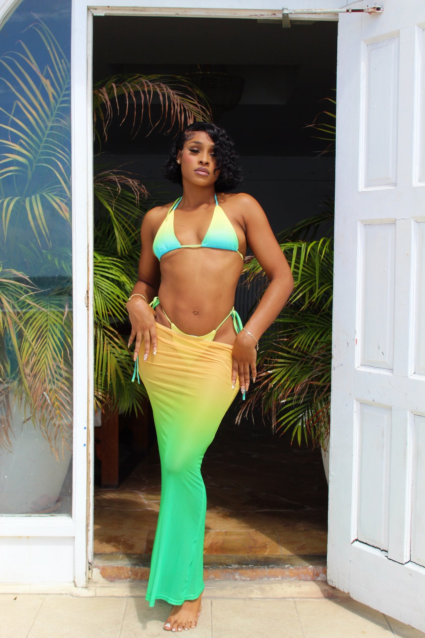 Sun-kissed Three Piece Bikini Green