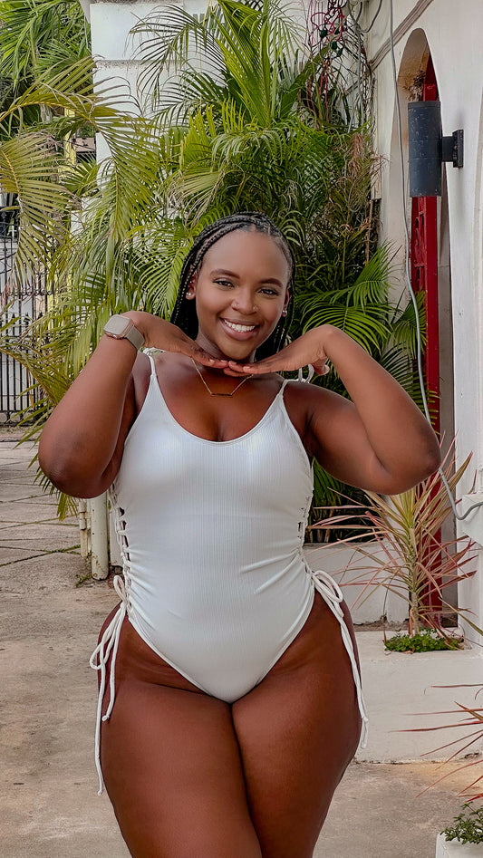 Cut it Out Monokini White