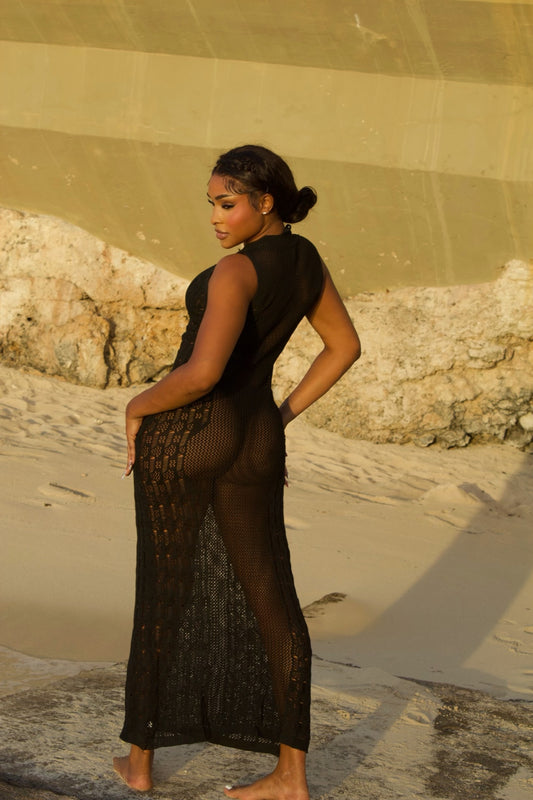 Cassandra Cover Up Dress Black