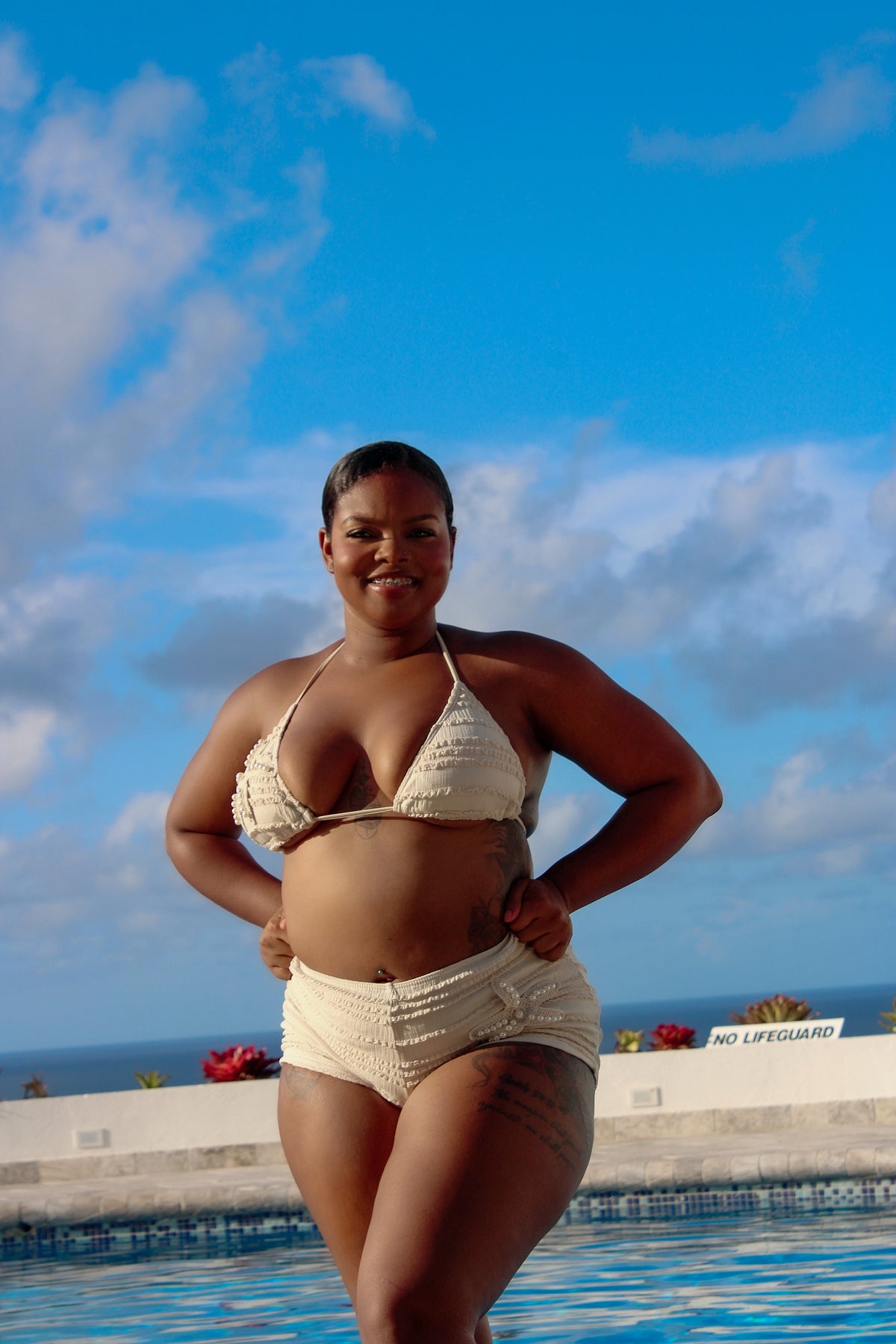 The Halter Shorts Set Bikini Beige