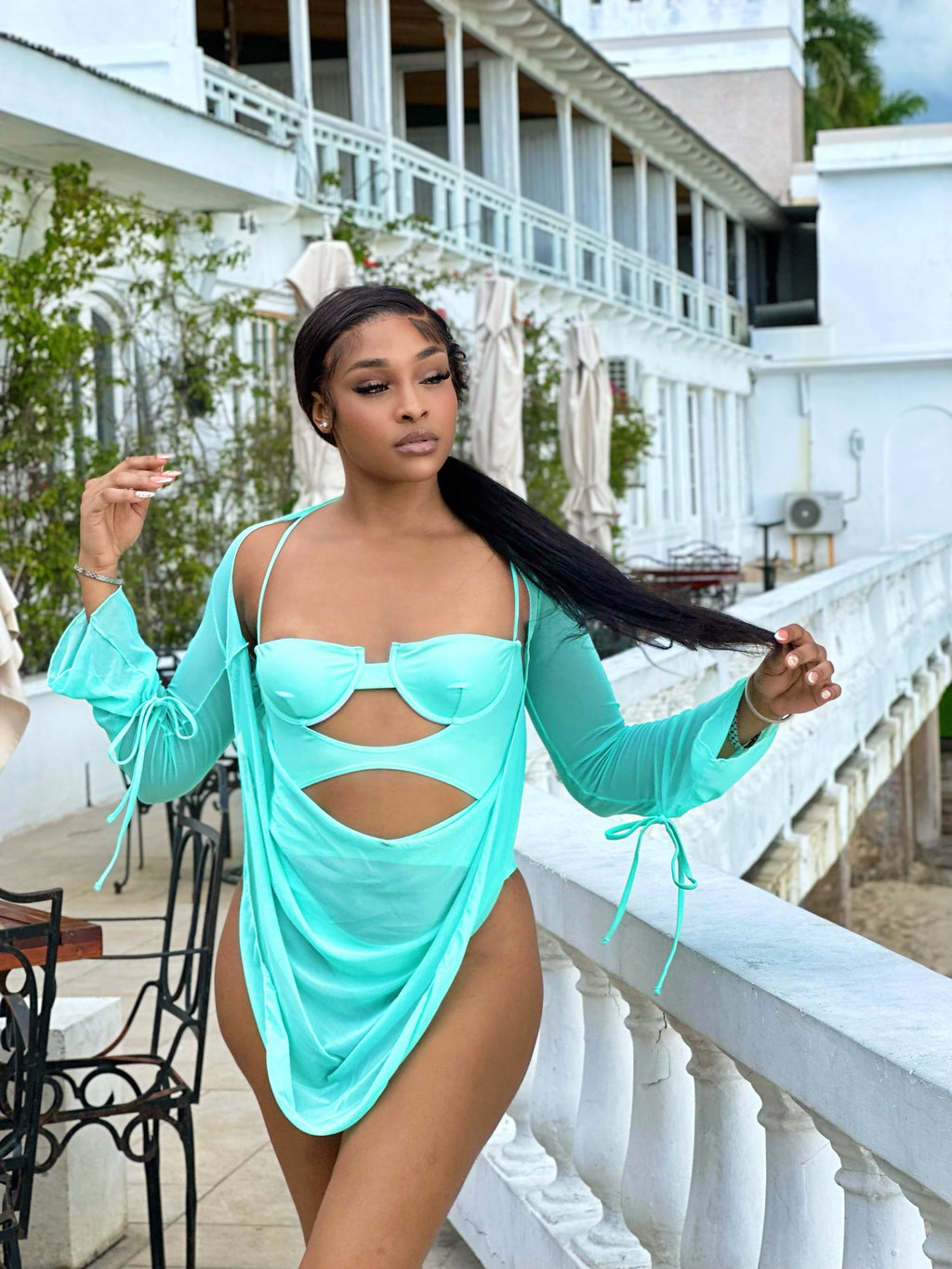 Bougie Beach Three Piece Green