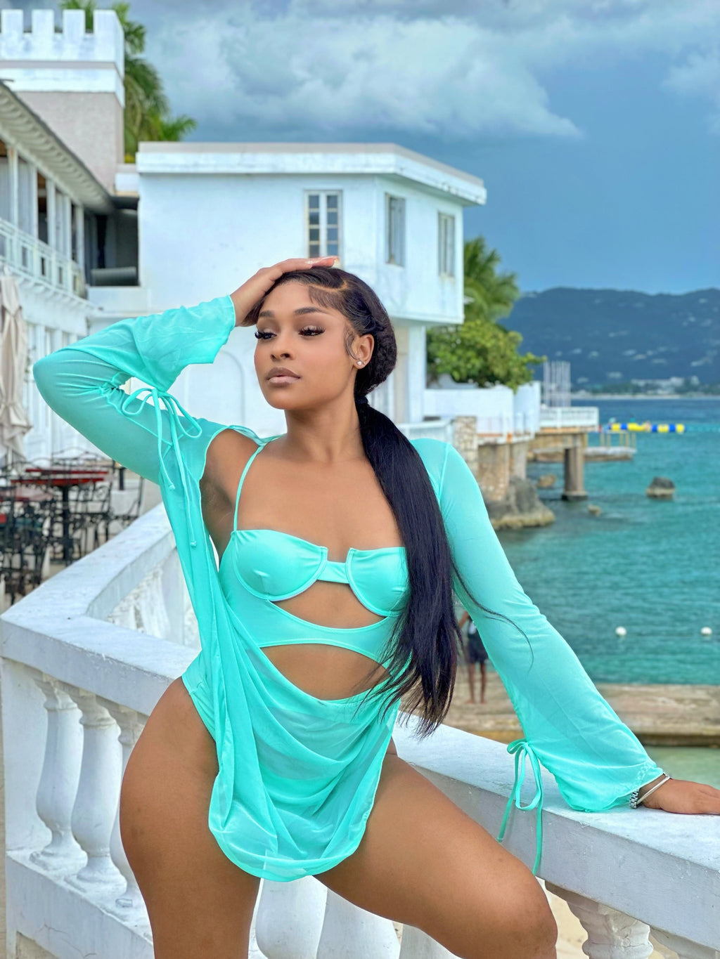 Bougie Beach Three Piece Green