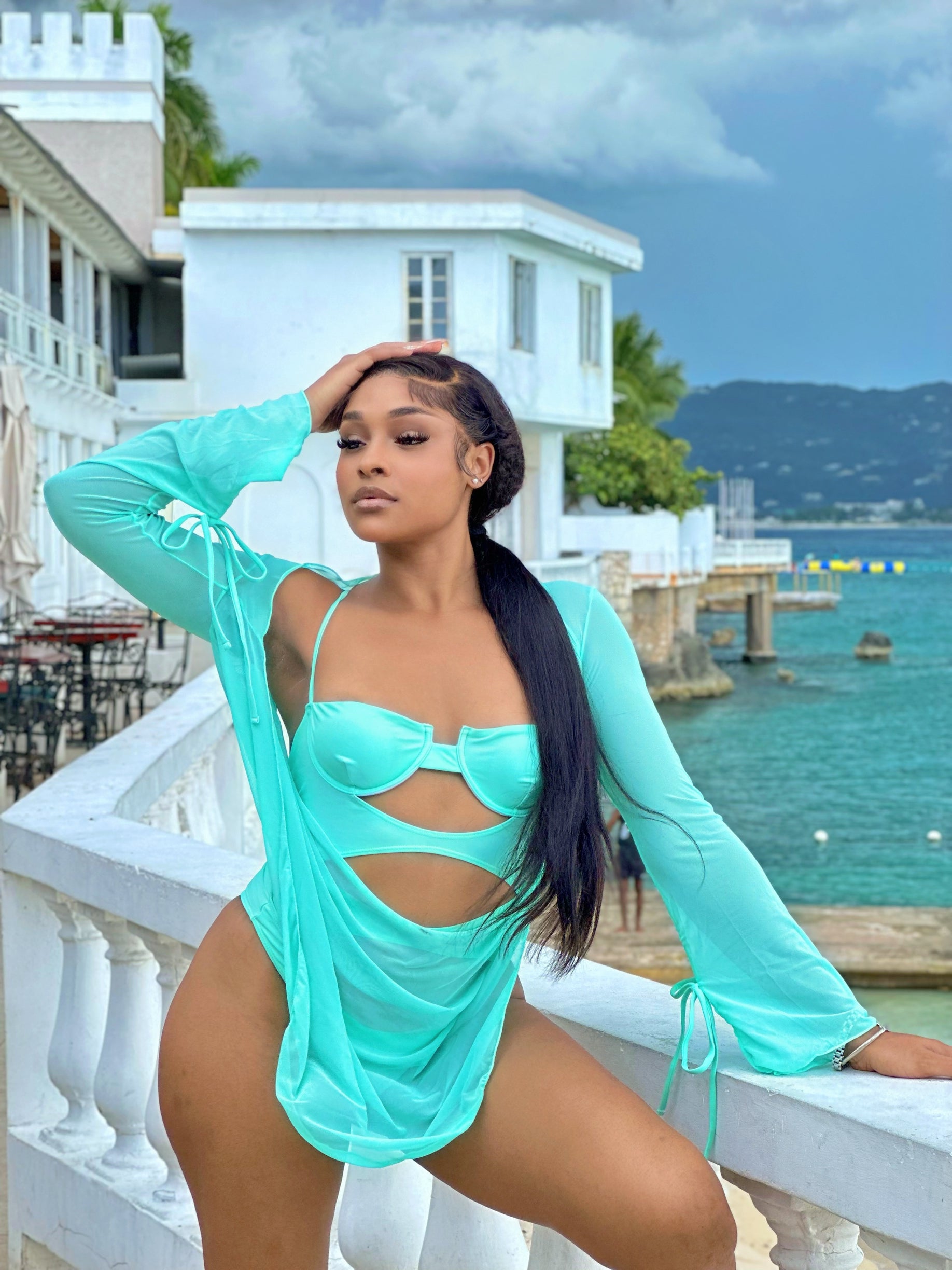 Bougie Beach Three Piece Green