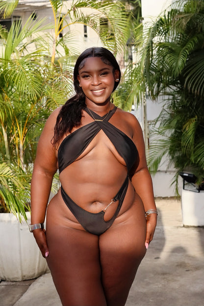 Tempt Me Monokini Black