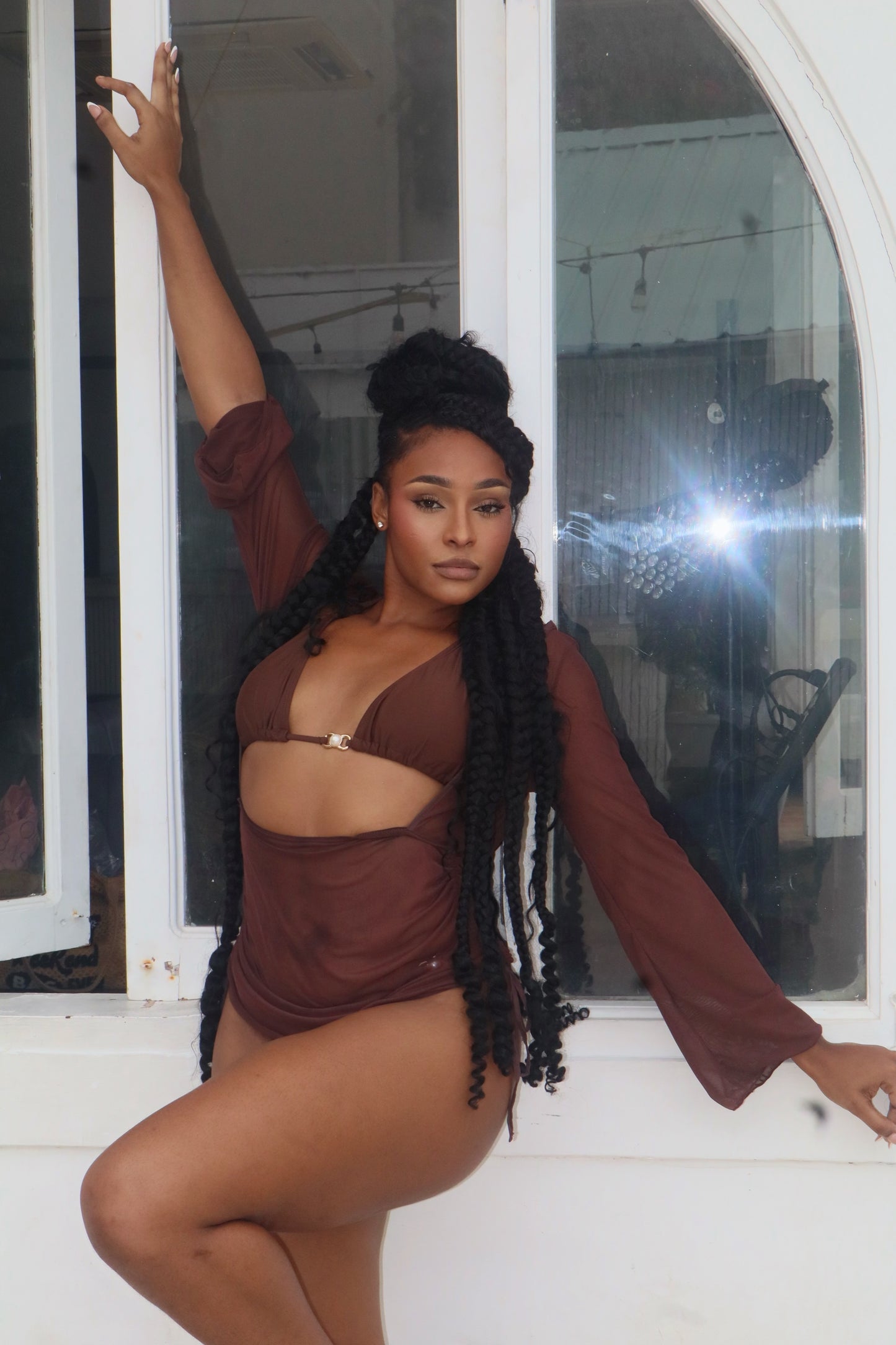 Capri Three Piece Bikini Brown