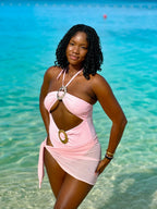 Pink Panther Monokini with Wrap