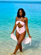 Pink Panther Monokini with Wrap